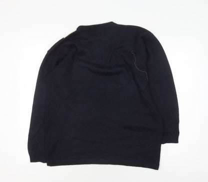 Ambrosius Heim Unisex Black Beige Pullover Jumper, Size 14