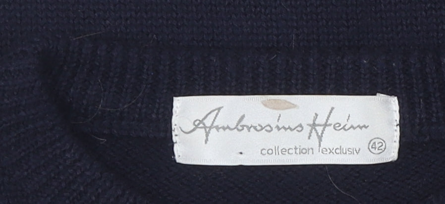 Ambrosius Heim Unisex Black Beige Pullover Jumper, Size 14