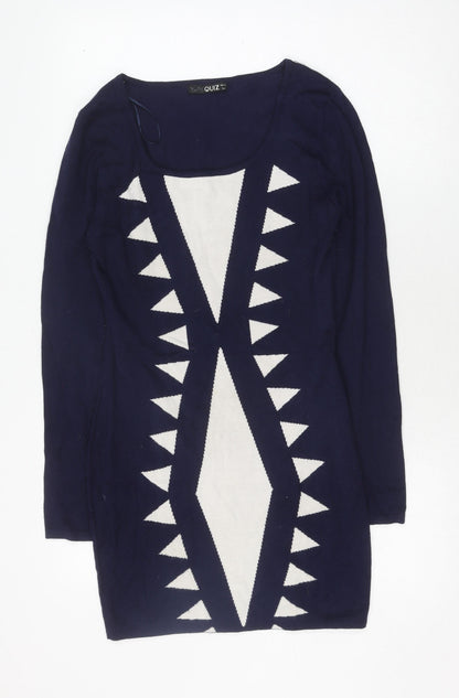 Womens UK Size 12 Quiz Blue  Jumper