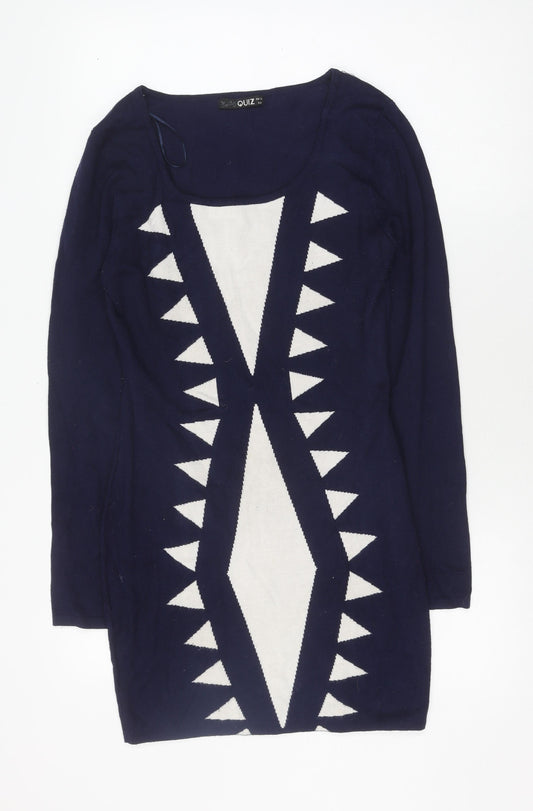Womens UK Size 12 Quiz Blue  Jumper