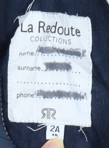 La Redoute Boys Blue Quilted Hooded Snowsuit 2 Years