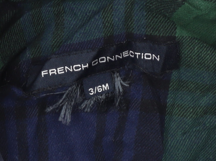French Connection Unisex Blue Snowsuit 3-6M Quilted Puffer