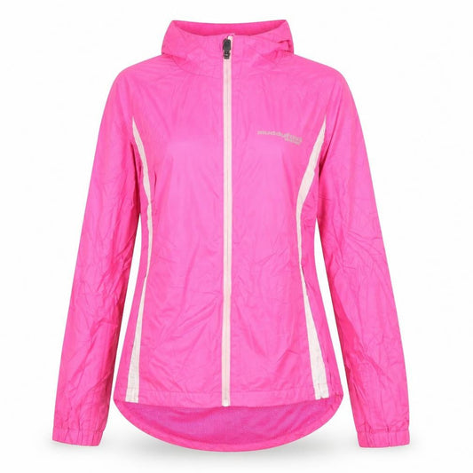 Front view of Muddyfox Women's Pink Windbreaker Jacket, size 10