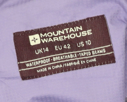 Mountain Warehouse Women's Purple Waterproof Jacket Size 14