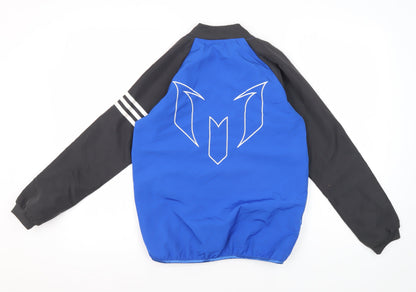 Adidas Boys Blue Black Track Jacket 9-10Y