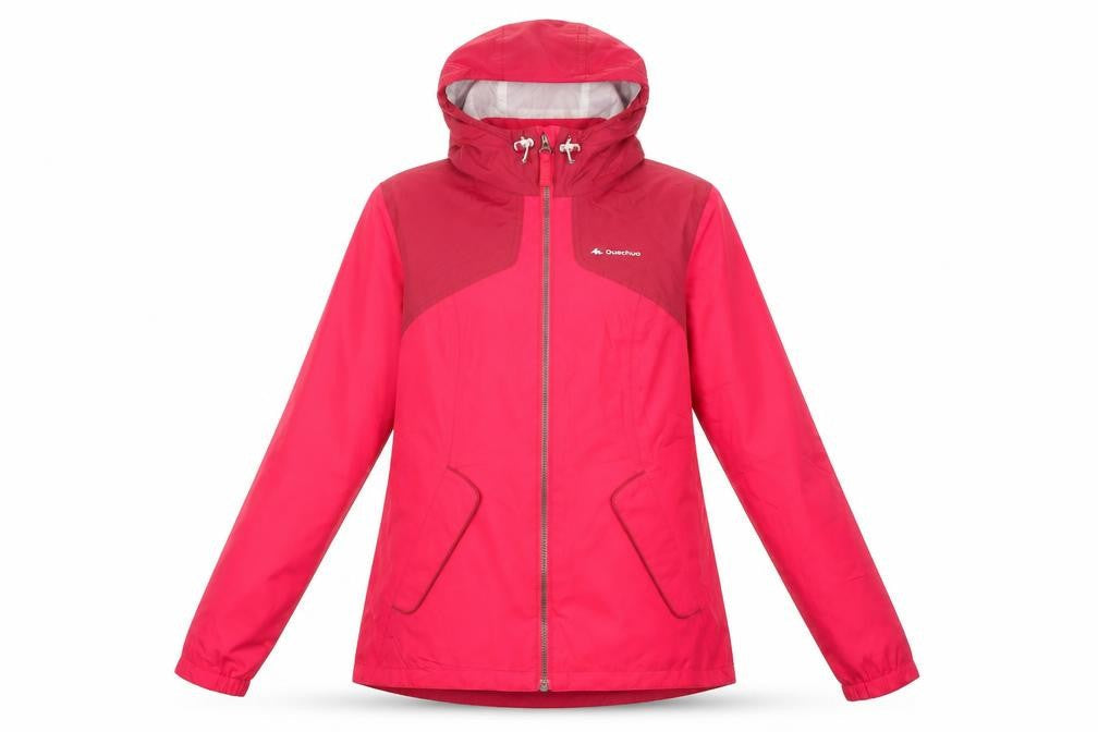 Womens UK Size 2XS Quechua Pink Rain Coat