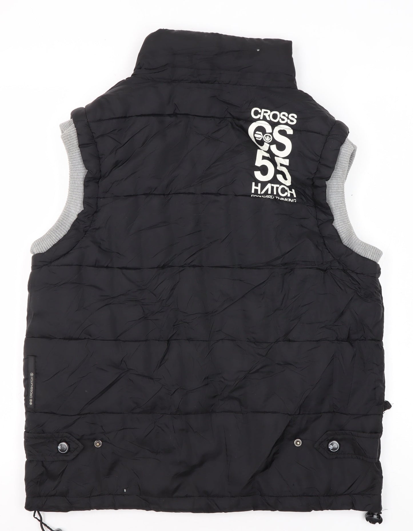 Mens UK Size S Cross Hatch Black Puffer Jacket