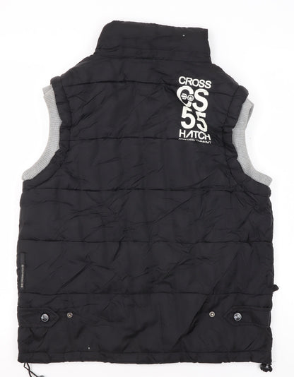 Mens UK Size S Cross Hatch Black Puffer Jacket