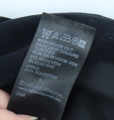 Marks & Spencer Women's Black Zip Jacket Size 14