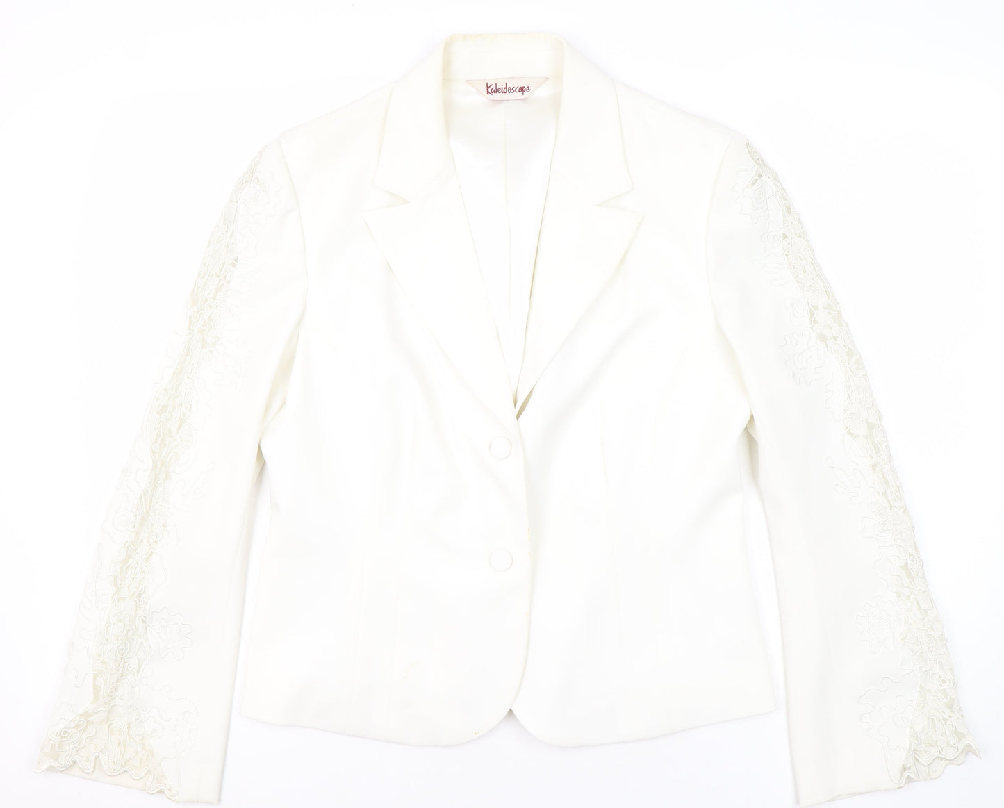 Kaleidoscope Women's White Blazer UK 14 Regular