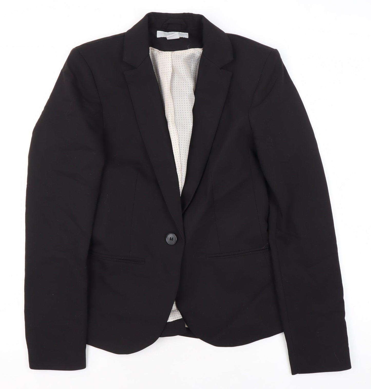 H&M Women's Black Suit Jacket Size 6 Modern Style