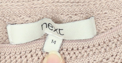 Womens UK Size 14 NEXT Beige Pullover Jumper