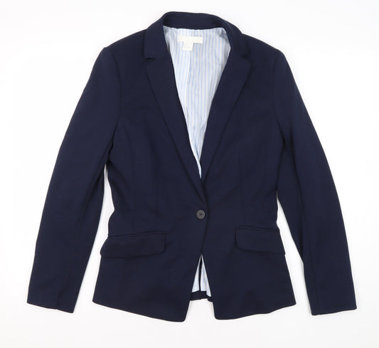 H&M Women's Blue Blazer Suit Jacket Size 10, Regular Fit