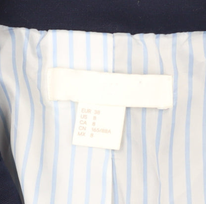 H&M Women's Blue Blazer Suit Jacket Size 10, Regular Fit