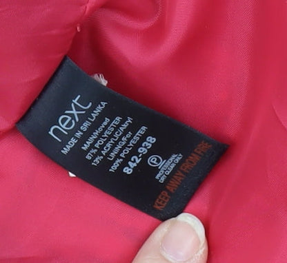 Next Women's Pink Striped Bouclé Jacket Size 12