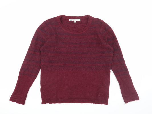 Crew Clothing Co. Womens Red Striped Pullover Jumper Size 14