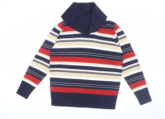 Womens UK Size M Isle Essentials Multicoloured Pullover Jumper