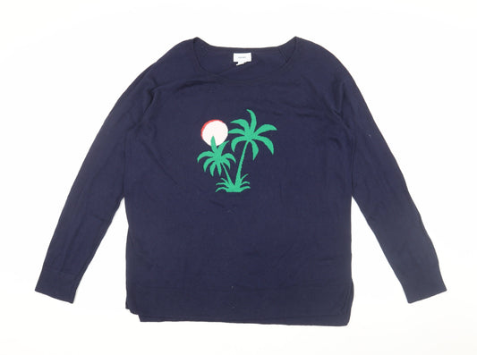 Womens UK Size L Old Navy Blue Pullover Jumper