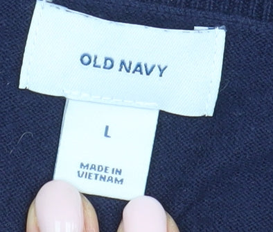 Womens UK Size L Old Navy Blue Pullover Jumper