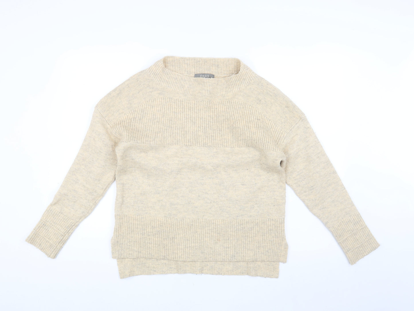 Womens UK Size S Oasis Beige Pullover Jumper
