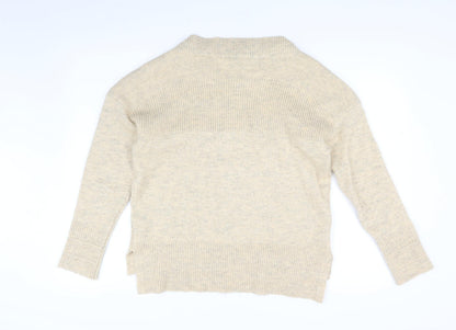 Womens UK Size S Oasis Beige Pullover Jumper