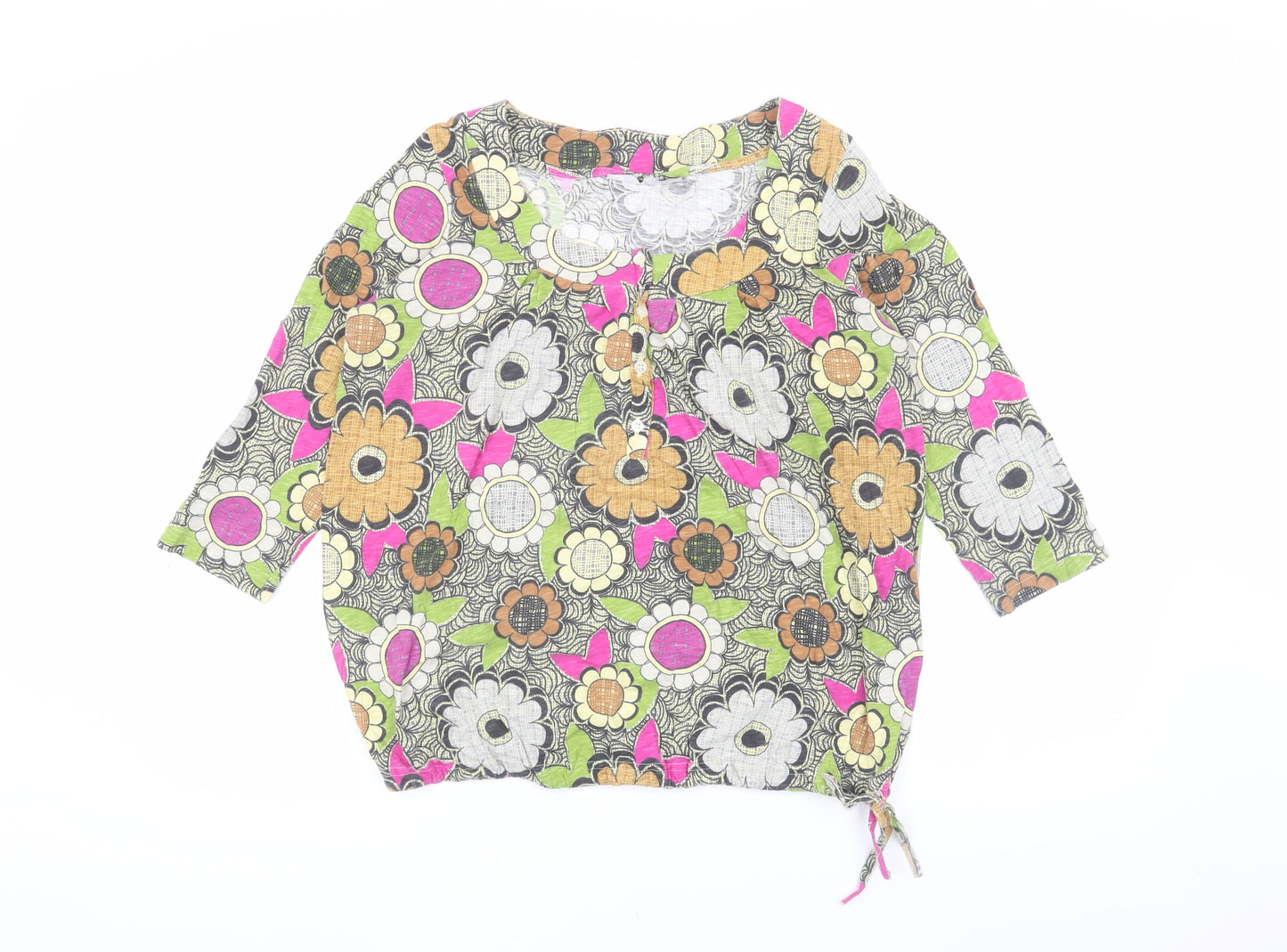 Womens UK Size 12 NEXT Multicoloured Basic Blouse