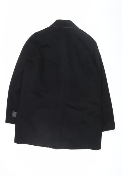 Mens UK Size L Messori Black Overcoat