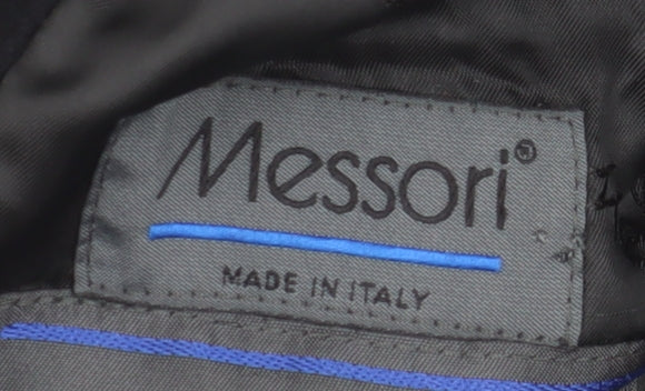 Mens UK Size L Messori Black Overcoat