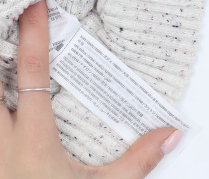 Hollister Men's Ivory Knit Pullover Jumper, Large