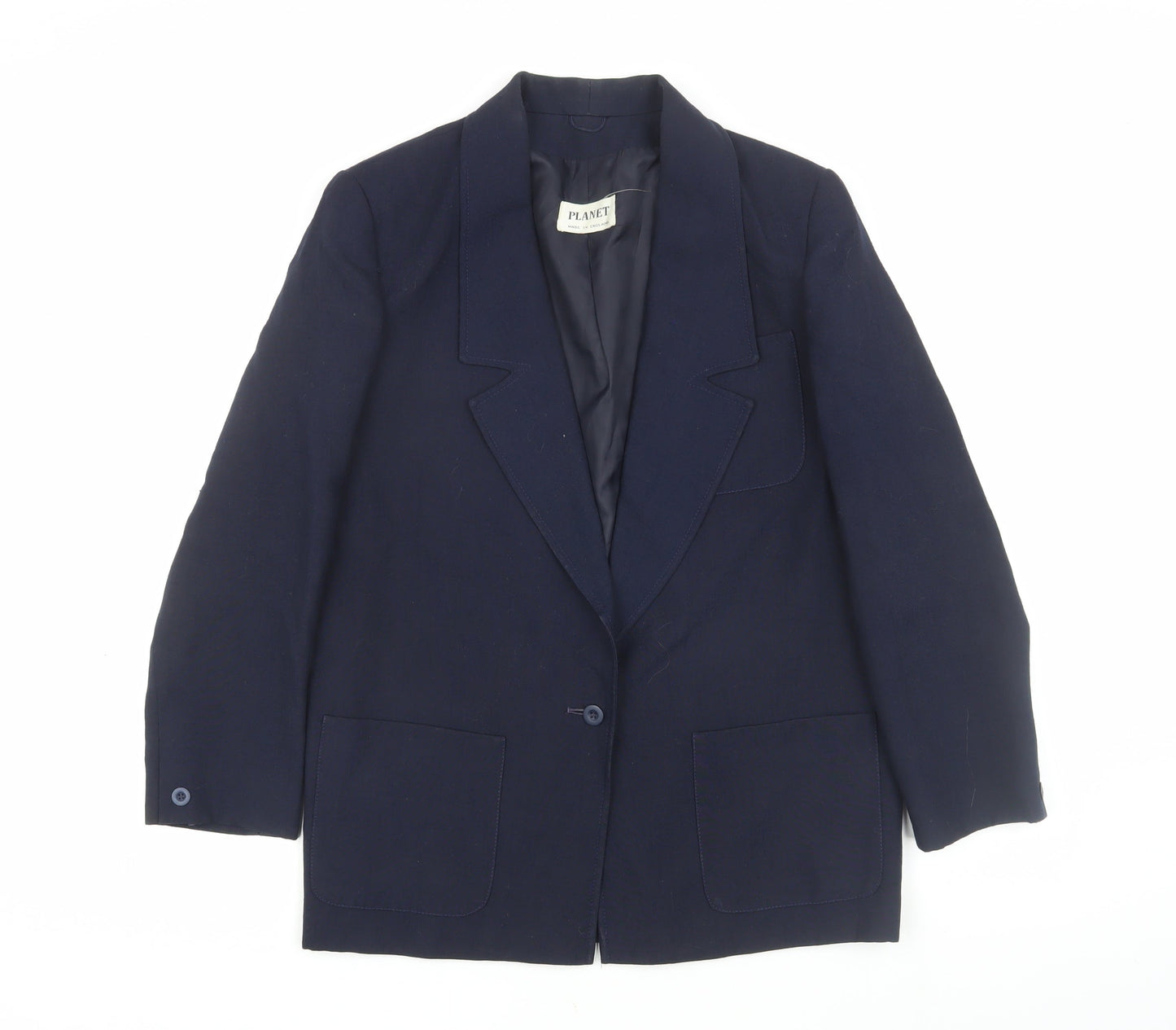 Womens UK Size 8 Planet Regular Blue Blazer