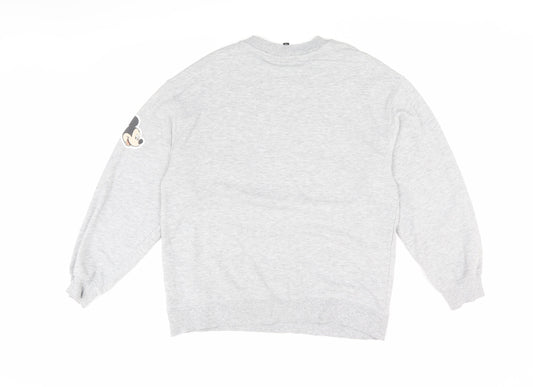 H&M Women's Grey Disney Graphic Pullover Sweatshirt S