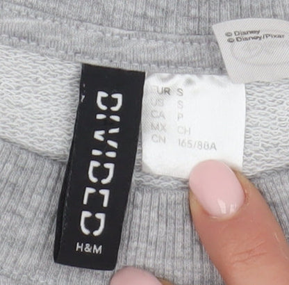 H&M Women's Grey Disney Graphic Pullover Sweatshirt S