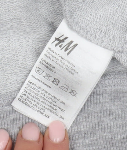 H&M Women's Grey Disney Graphic Pullover Sweatshirt S