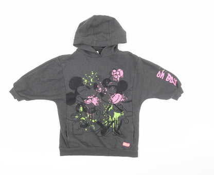 Disney at Next Grey Mickey Mouse Girls Hoodie, Size 5