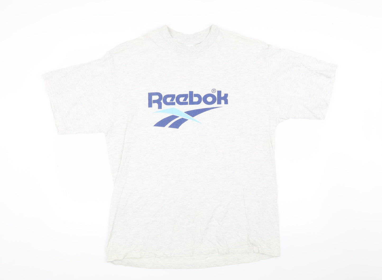 Reebok Men's Grey Crew Neck Vintage T-Shirt, Size L