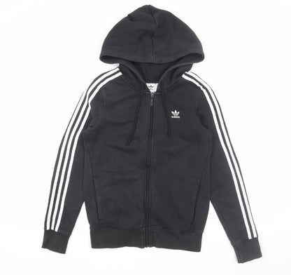 Adidas Women's Black Full Zip Hoodie Size 8