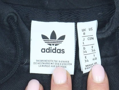 Adidas Women's Black Full Zip Hoodie Size 8