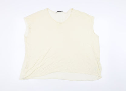 AllSaints Women's Ivory V-Neck Relaxed T-Shirt