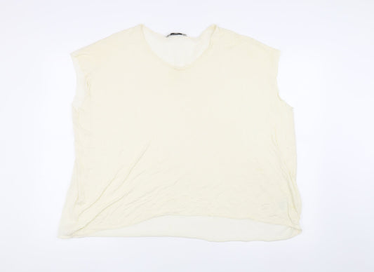 AllSaints Women's Ivory V-Neck Relaxed T-Shirt