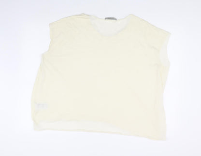 AllSaints Women's Ivory V-Neck Relaxed T-Shirt