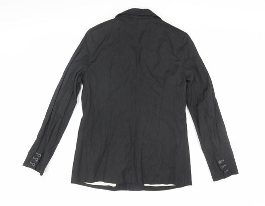 River Island Women's Black Pinstripe Blazer Size 10