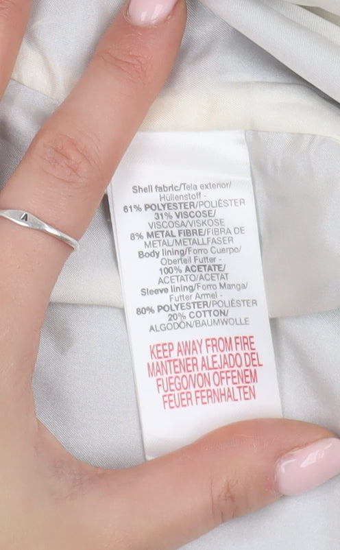 River Island Women's Black Pinstripe Blazer Size 10