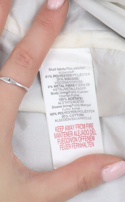 River Island Women's Black Pinstripe Blazer Size 10