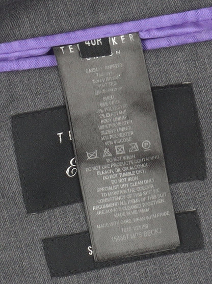 Mens UK Size 40 Ted Baker Regular Grey Suit Jacket