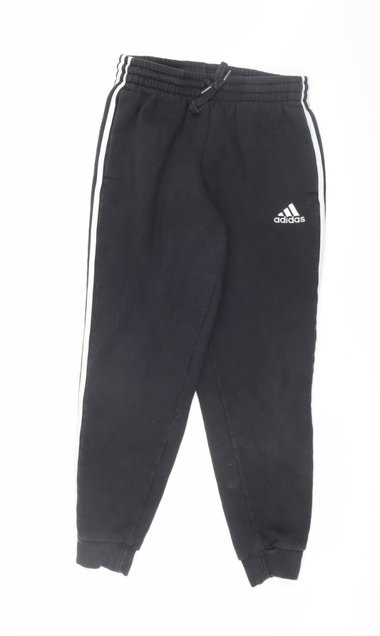 Unisex Adultss UK Size M adidas Regular Fit Jogger Black Trousers