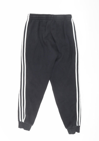 Unisex Adultss UK Size M adidas Regular Fit Jogger Black Trousers
