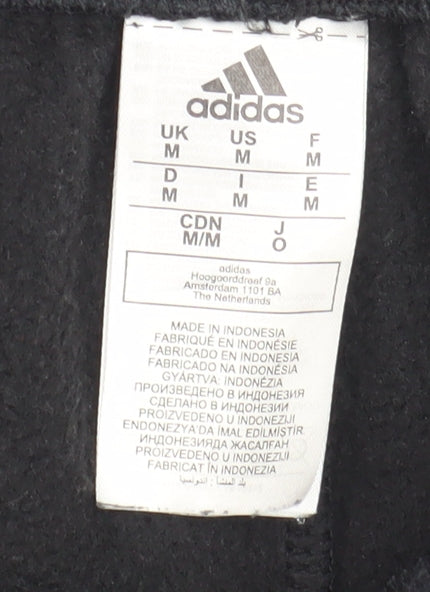 Unisex Adultss UK Size M adidas Regular Fit Jogger Black Trousers