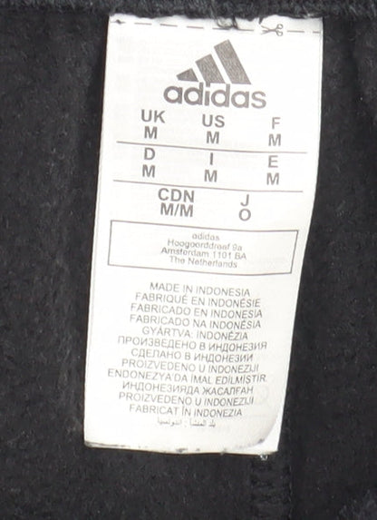 Unisex Adultss UK Size M adidas Regular Fit Jogger Black Trousers