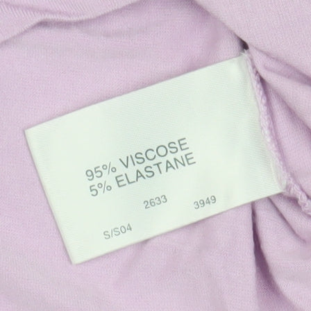 Womens UK Size M Jumper Purple Basic T-Shirt