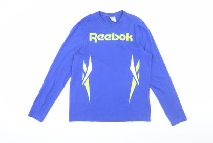 Reebok Men’s Blue XS Graphic Long Sleeve T-Shirt